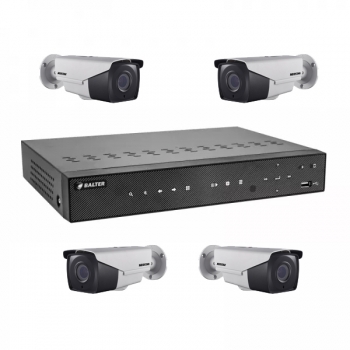 HD Videoüberwachungssystem  4x3.0MP Kameras + 4 CH Rekorder - IS-AHDKS08