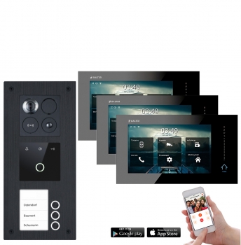 Balter ERA Video Sprechanlage mit Fingerprint, RFID für 3 Familienhaus