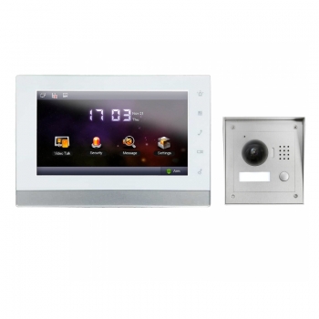 IP Türsprechanlage für 1-Familienhaus mit 7" LCD und Aufputz Außenstation-IPSET01
