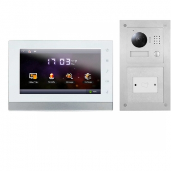 IP Video Türsprechanlage für 1-Familienhaus mit 7" LCD und Unterputz RFID-Außenstation-IPSET11R