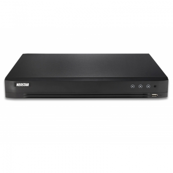 NEOSTAR 4-Kanal TVI / AHD / CVI + 4-Kanal IP Videorekorder, H.265+/H.264+, 5.0MP/8.0MP TVI / 8.0MP IP, Audio, Alarm, CMS, 12V DC