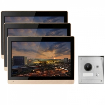 IP Video Türsprechanlage mit 3x10" LCD für 1-Familienhaus und Aufputz Außenstation-3IPSET1001