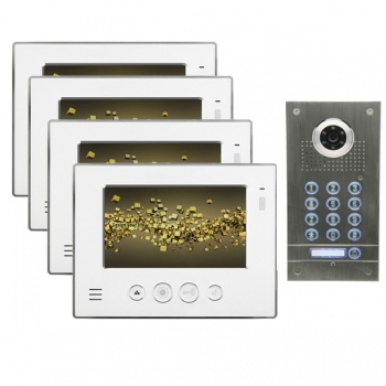 Video Gegensprechanlage für 1-Familienhaus 4x7" TFT-LCD mit Code Funktion-IS-4E07TC
