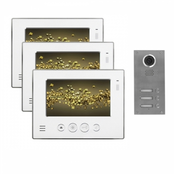 Video Sprechanlage NEOSTAR für 3 Familienhaus mit 7" Display-IS-E307T