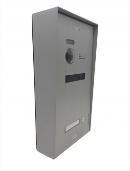 Aluminium Aufputz-Montagebox Dose für BALTER EVO Unterputz Türstationen in Silver