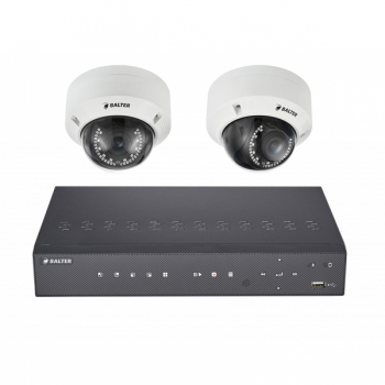 BALTER IP Videoüberwachungsset 4Kanal Rekorder+2x IP Domes-IS-IPKS01