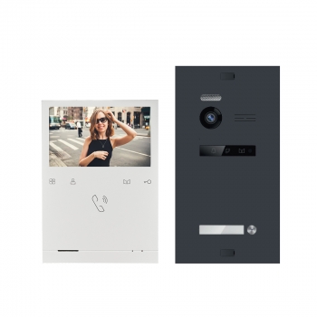 BALTER EVO QUICK Video Türsprechanlage mit 4,3 Zoll Monitor 2-Draht BUS  Türstation mit 150° Weitwinkel-Kamera für 1 Familienhaus