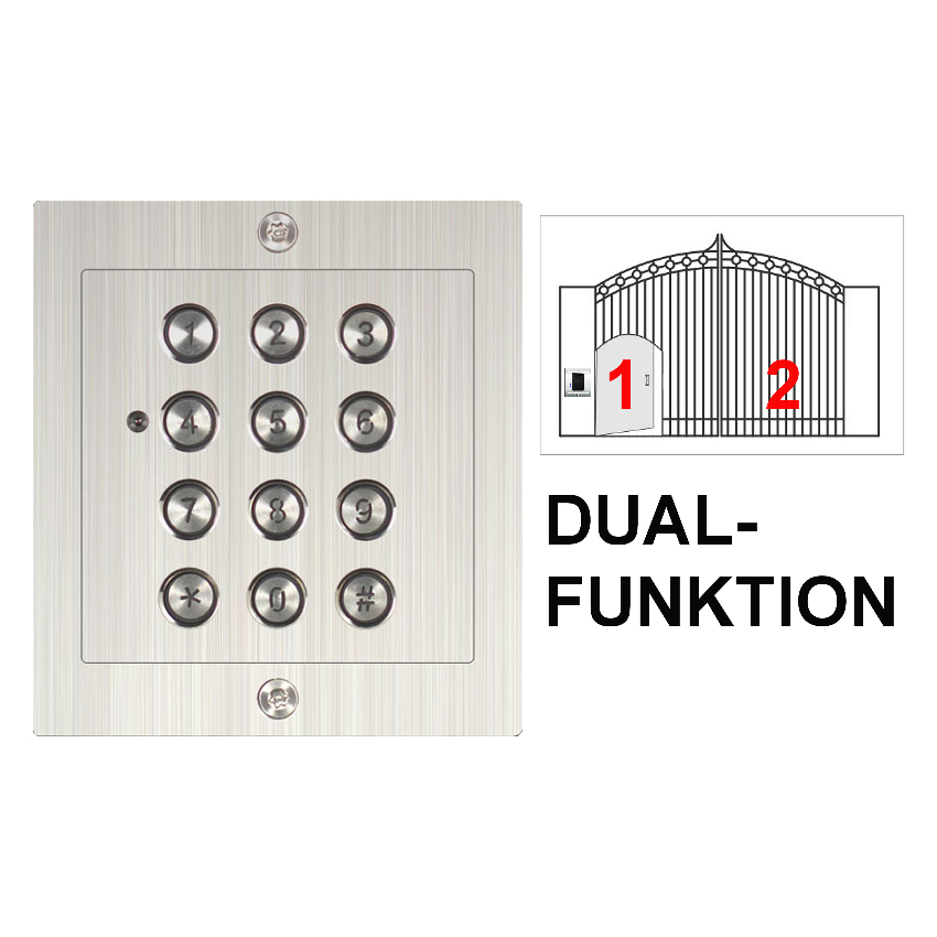 2-Zonen Zutrittskontroller,Türöffner,Zutrittssystem HE-601D2 PIN-Code 